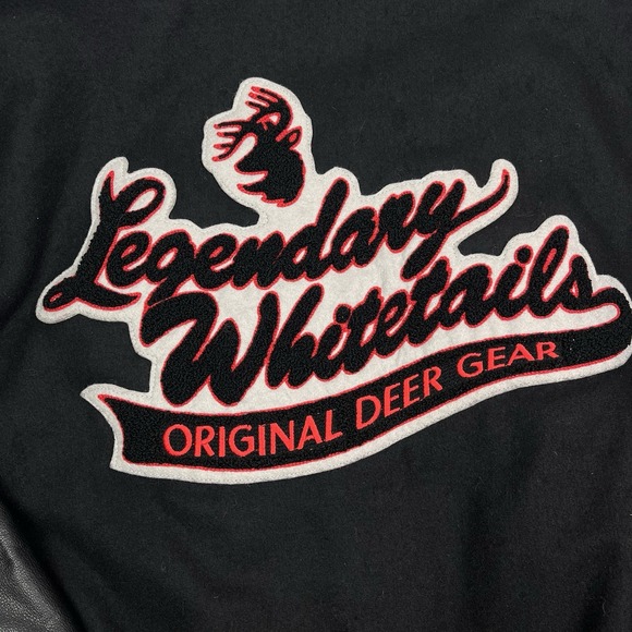 Vintage Legendary Whitetails Deer Gear Leather‎ Jacket Bomber Hunting Coat XL - Picture 10 of 10